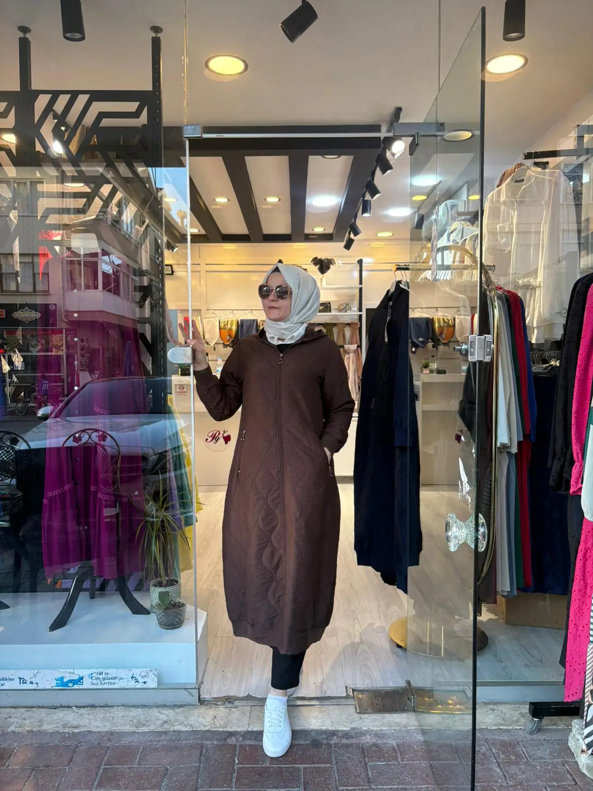 kapitone kapşonlu  kap boy 130 cm