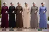fermuarlı ipek jakar elbise